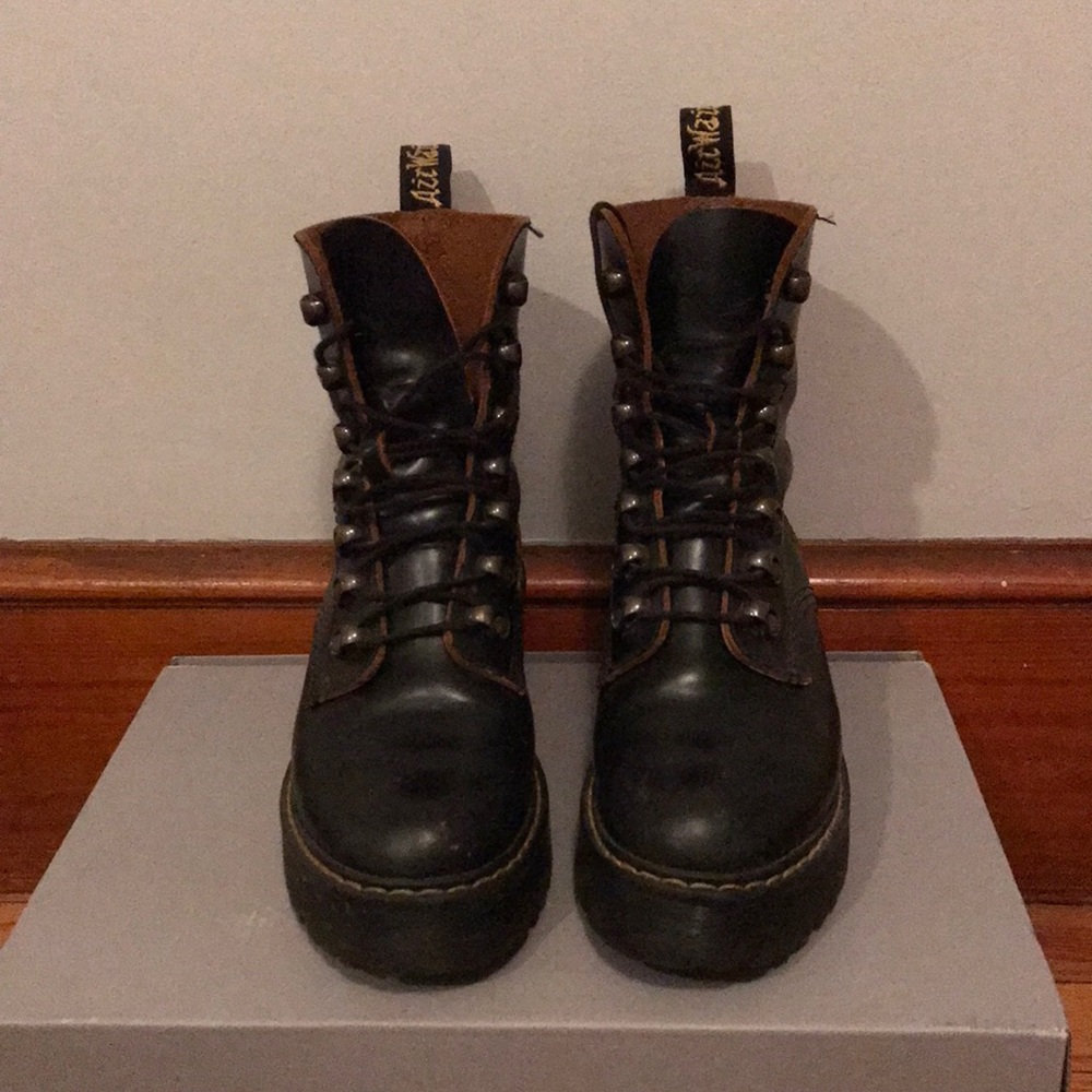 doc martens lace up platform boots